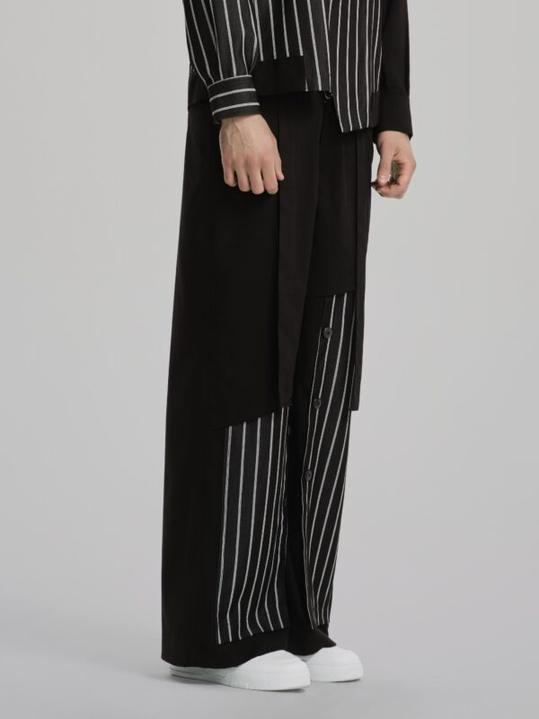 Shadow Stripes Wide Deconstructed Pants - Hình ảnh 2