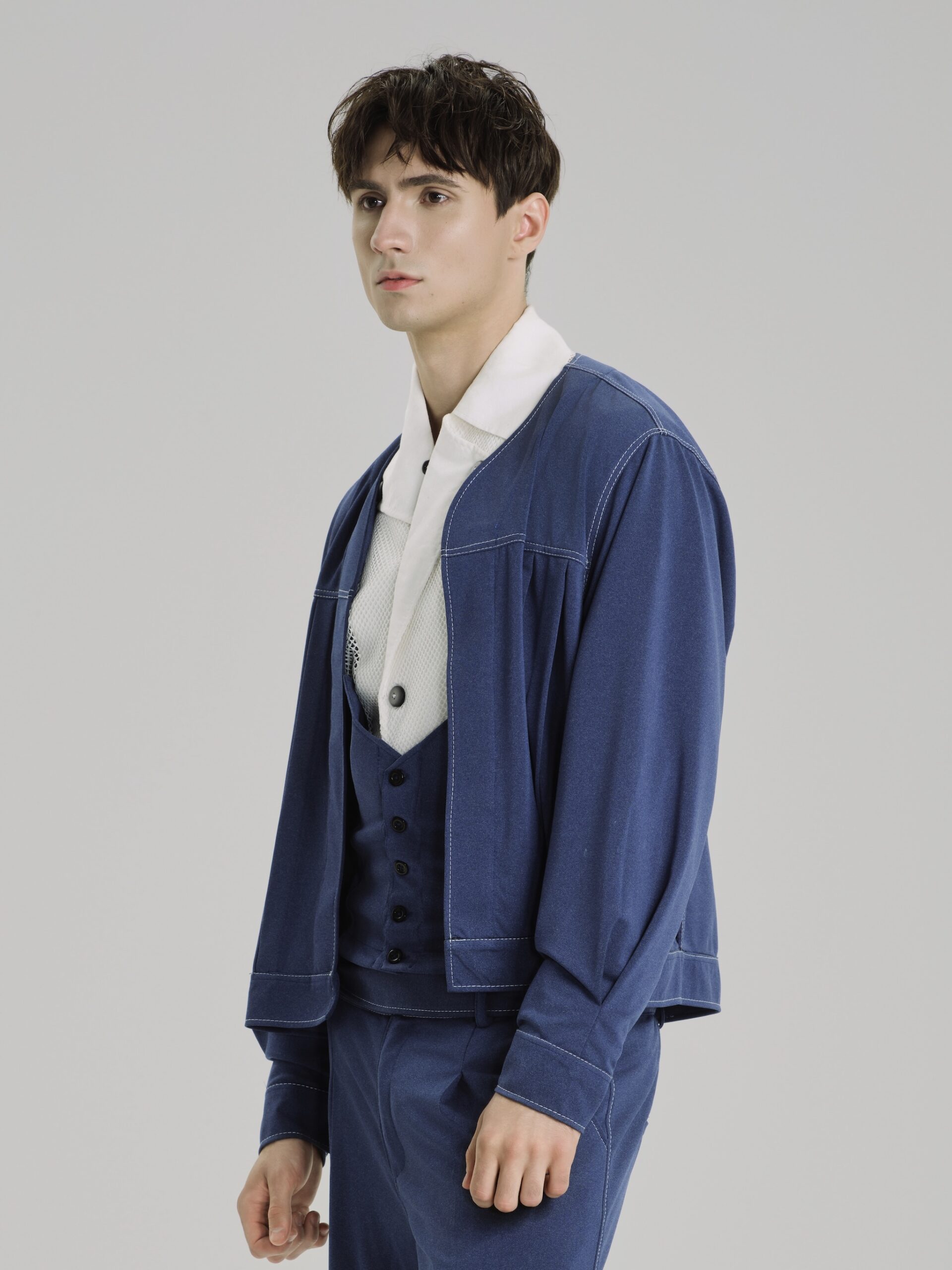 Bleu Marais Cropped Jacket - Hình ảnh 2