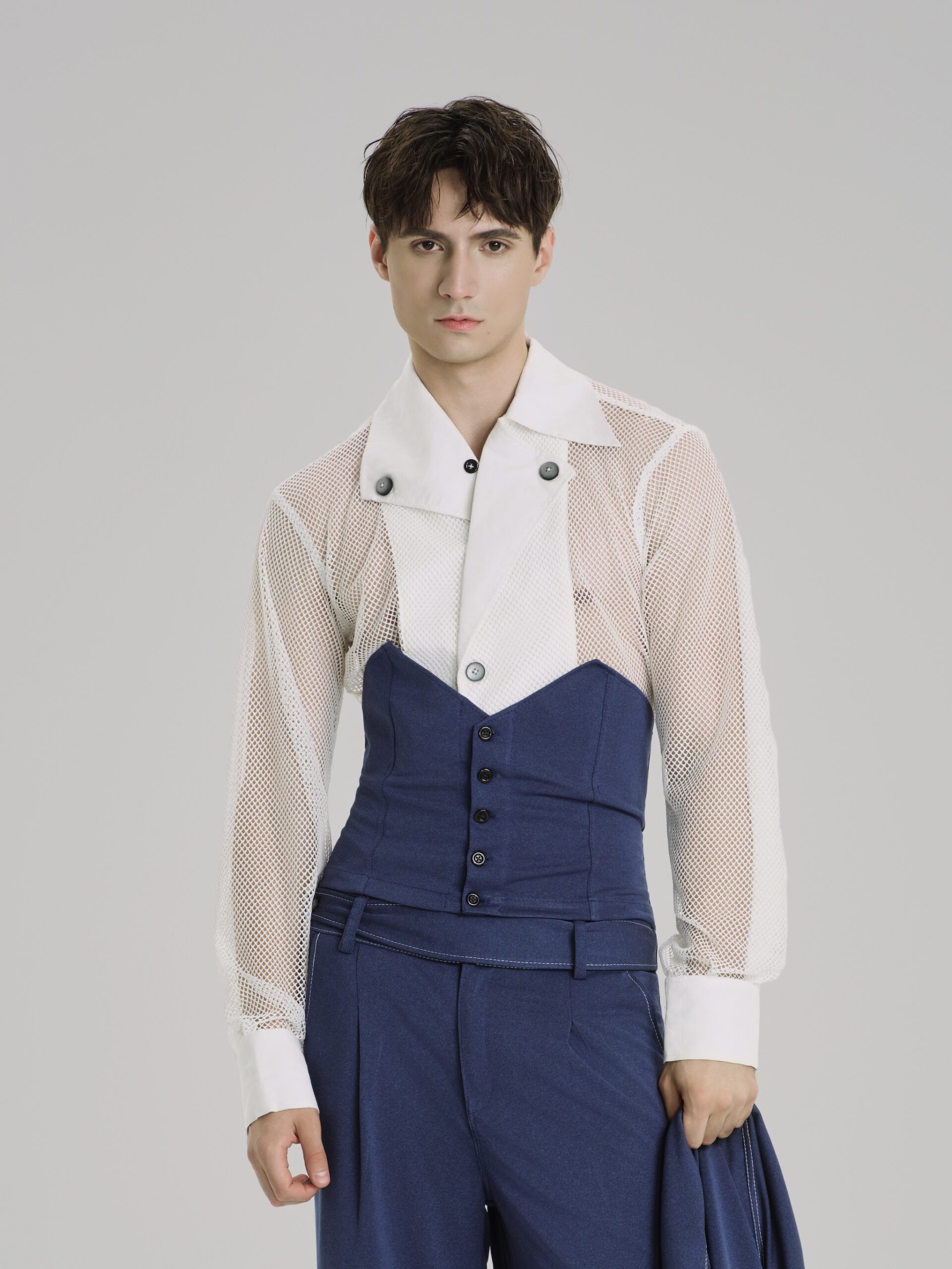 Bleu Marais Corset Vest - Hình ảnh 1