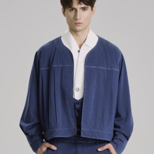 Bleu Marais Cropped Jacket