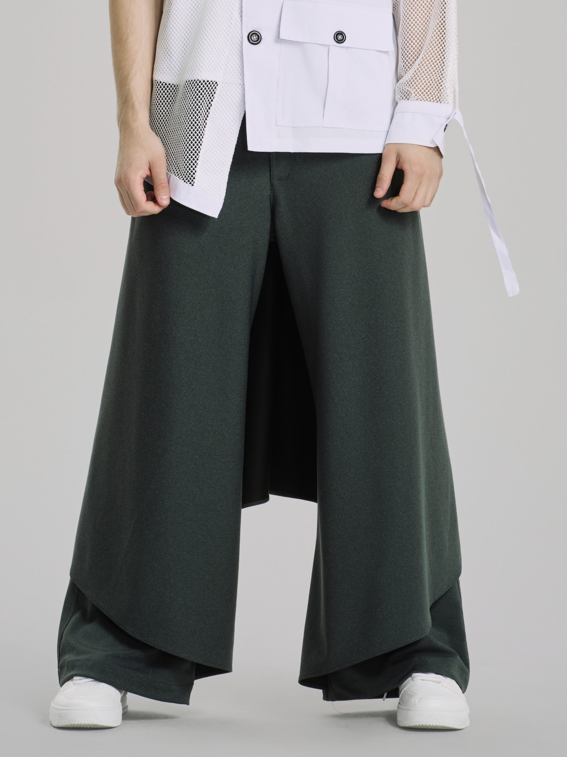 Le Silence Vert Draped Pants - Hình ảnh 1