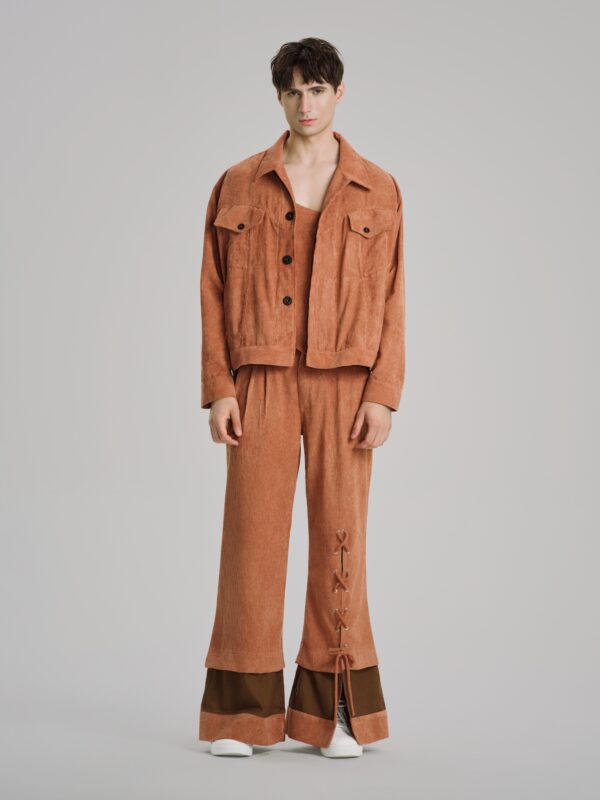 Terracotta Corduroy Jacket - Hình ảnh 4