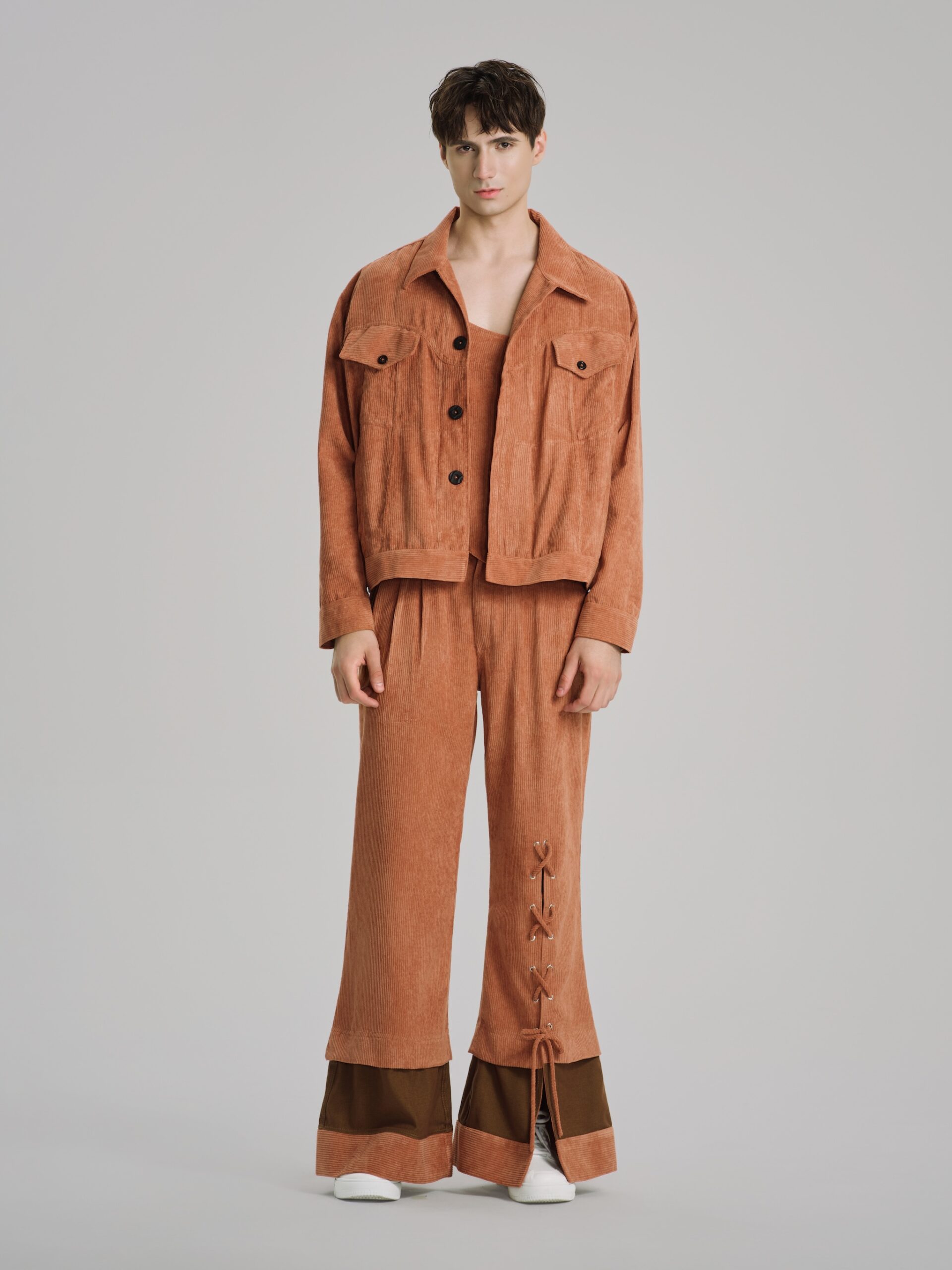 Terracotta Corduroy Jacket - Hình ảnh 4