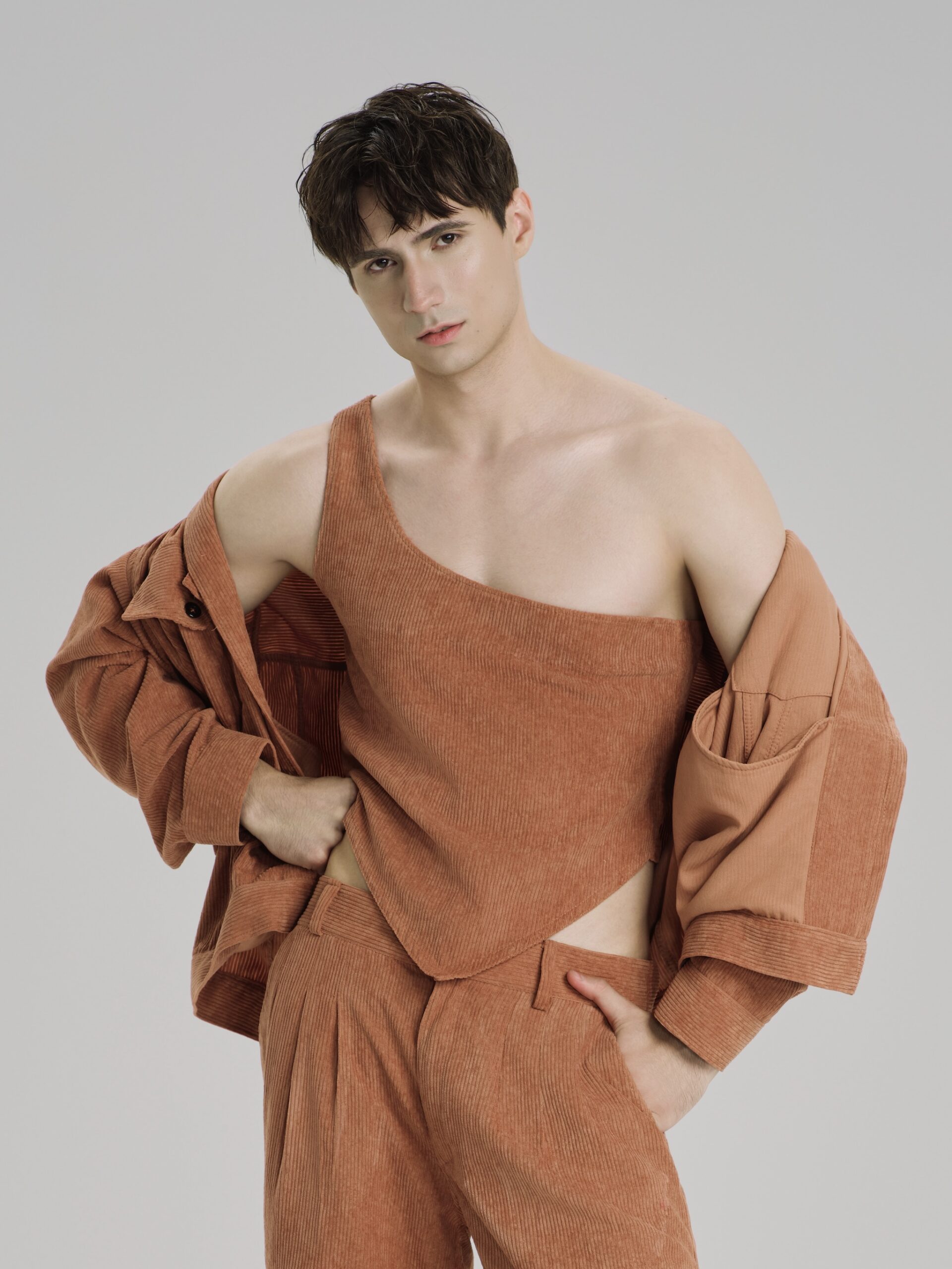 Terracotta One Shoulder Top - Hình ảnh 1