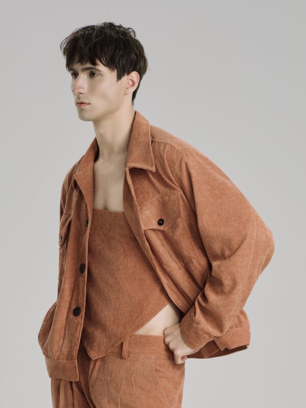 Terracotta Corduroy Jacket - Hình ảnh 2