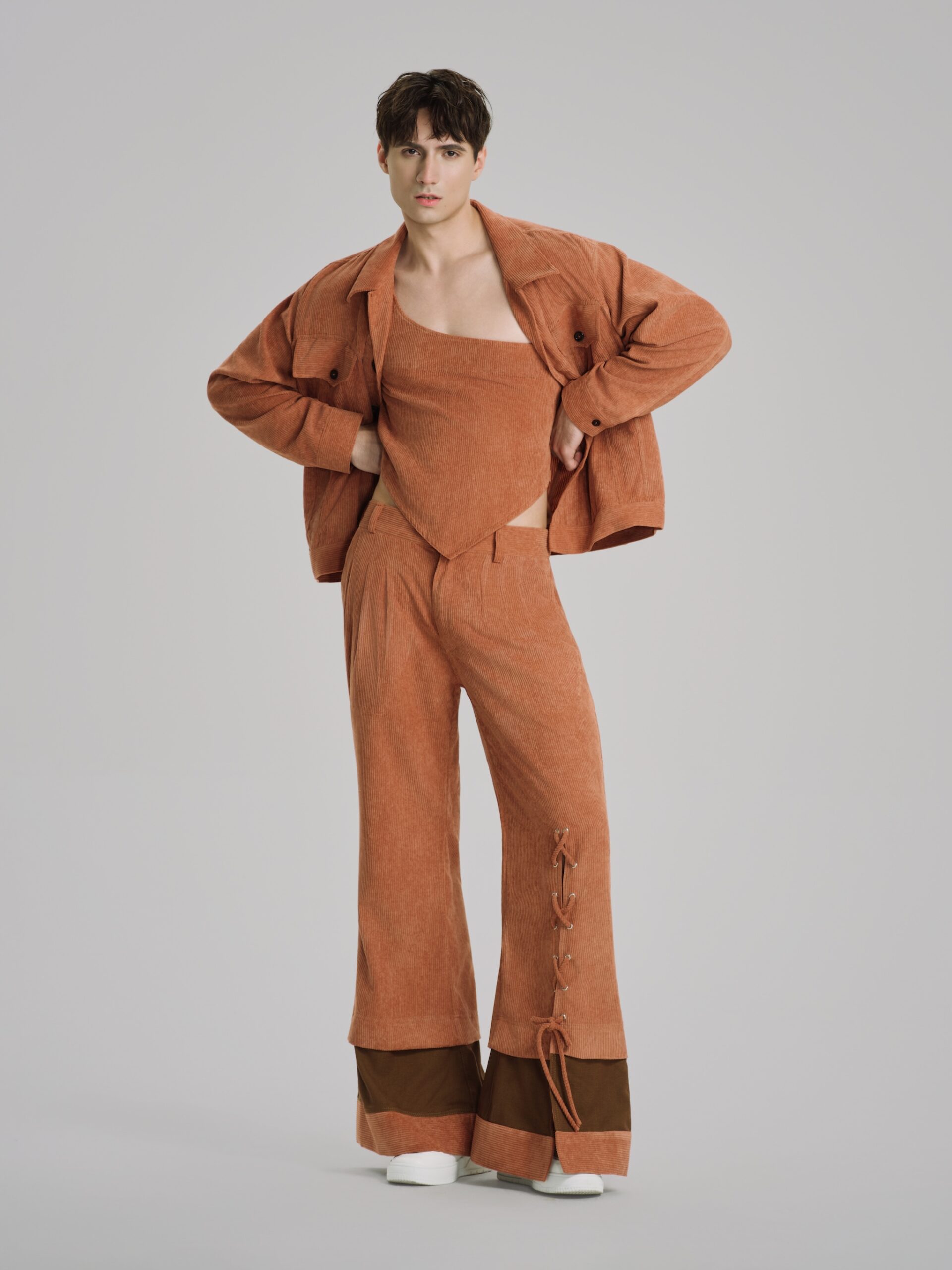 Terracotta Corduroy Jacket - Hình ảnh 6