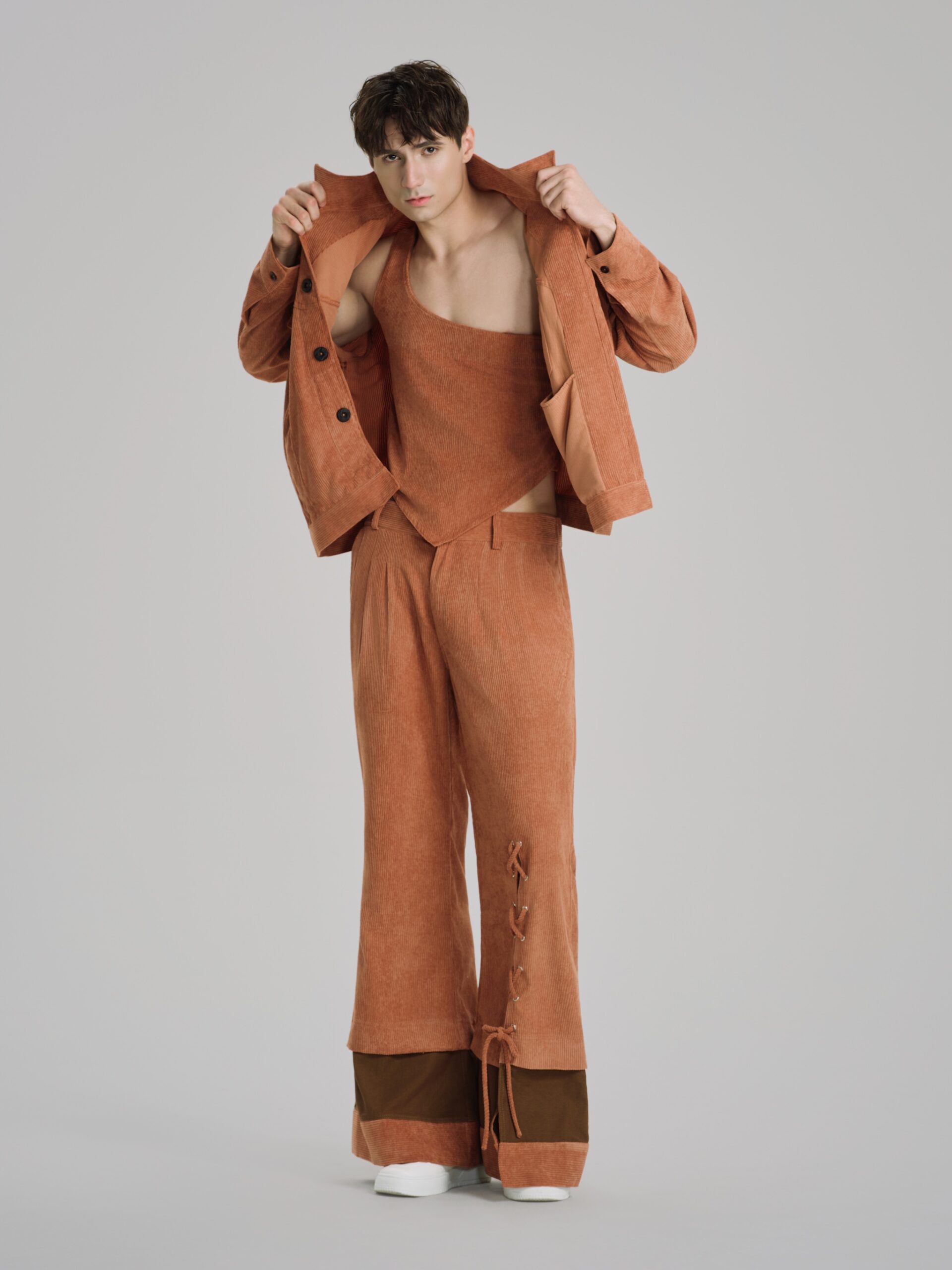 Terracotta Corduroy Jacket - Hình ảnh 5